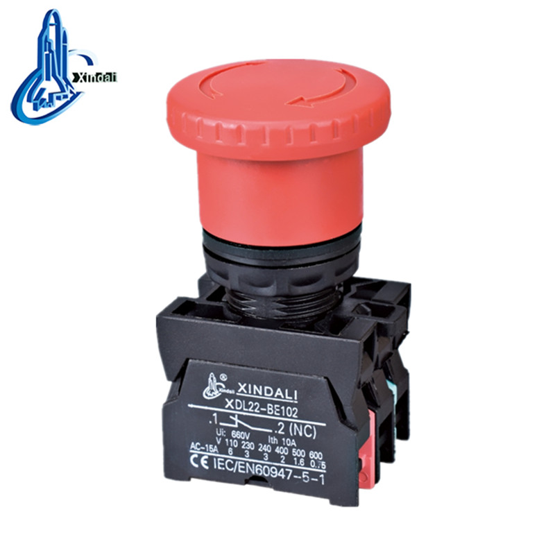 22mm IP67 Waterproof Emergency Stop Push Button Switch