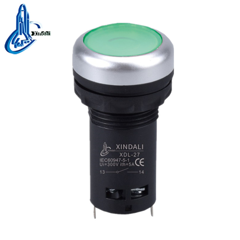 22mm LED Indicator Pilot Light with Flush Pushbutton