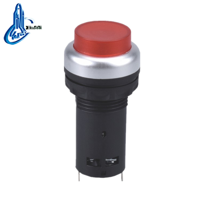 Convex Cover Pushbutton Switch with LED Indicator