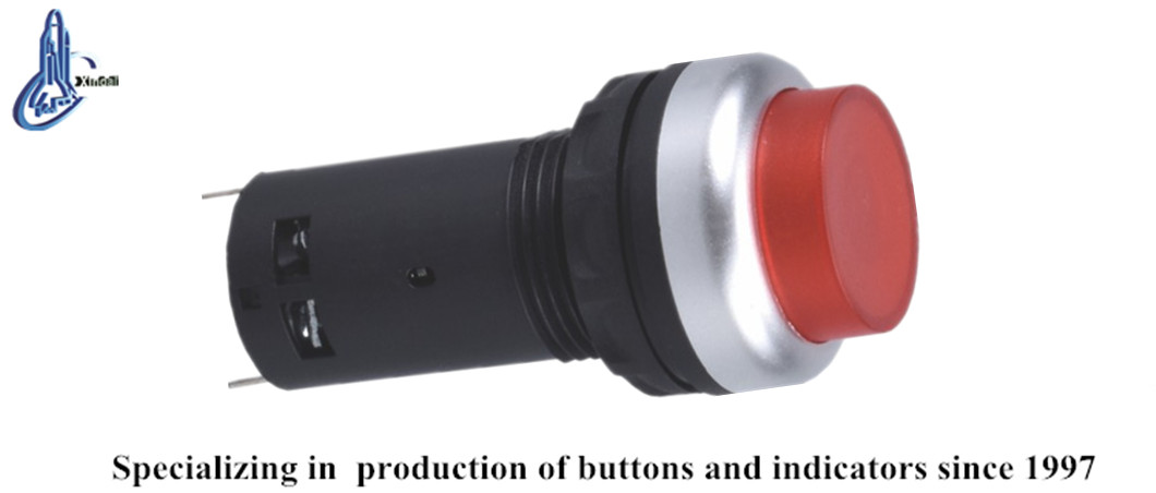 XDL27-CWL3462 convex cover pushbutton switch with LED