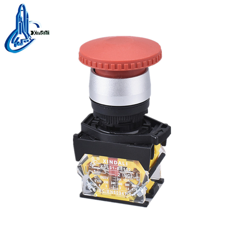 40mm Mushroom Head Spring Return Push Button Switch