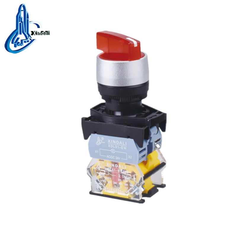 2-Position Selector Switch with Long Handle and Indicator Lamp
