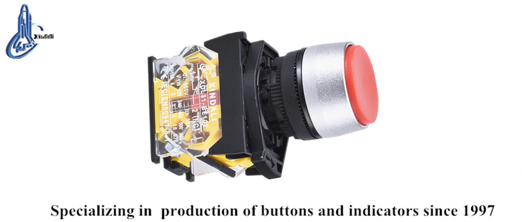 Convex waterproof push button switch