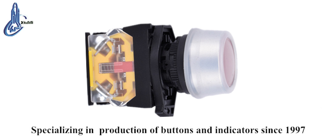 22mm red push button switch with rubber protective cap