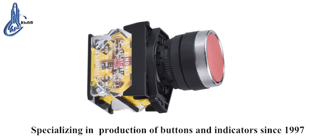IP65 Waterproof industrial push button switch in multiple colors