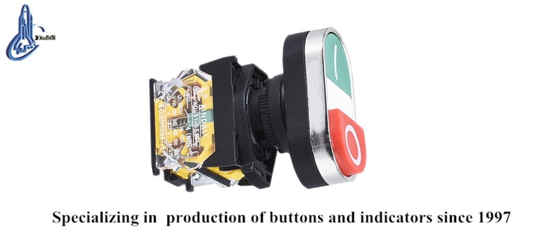 Close up of double control head switch