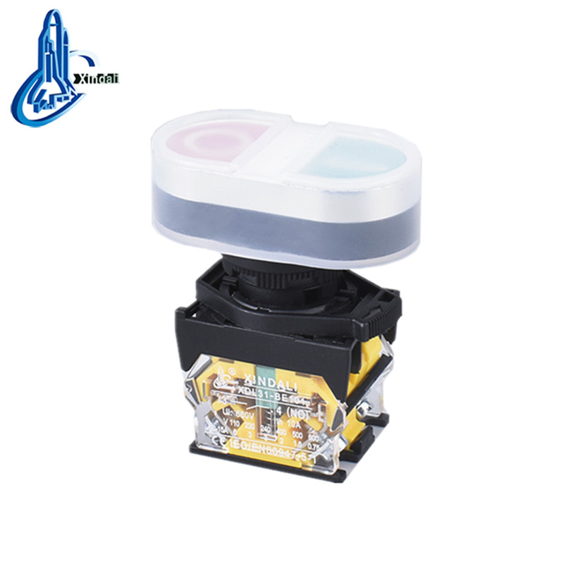Double Color Head Push Button Switch with Waterproof Cap