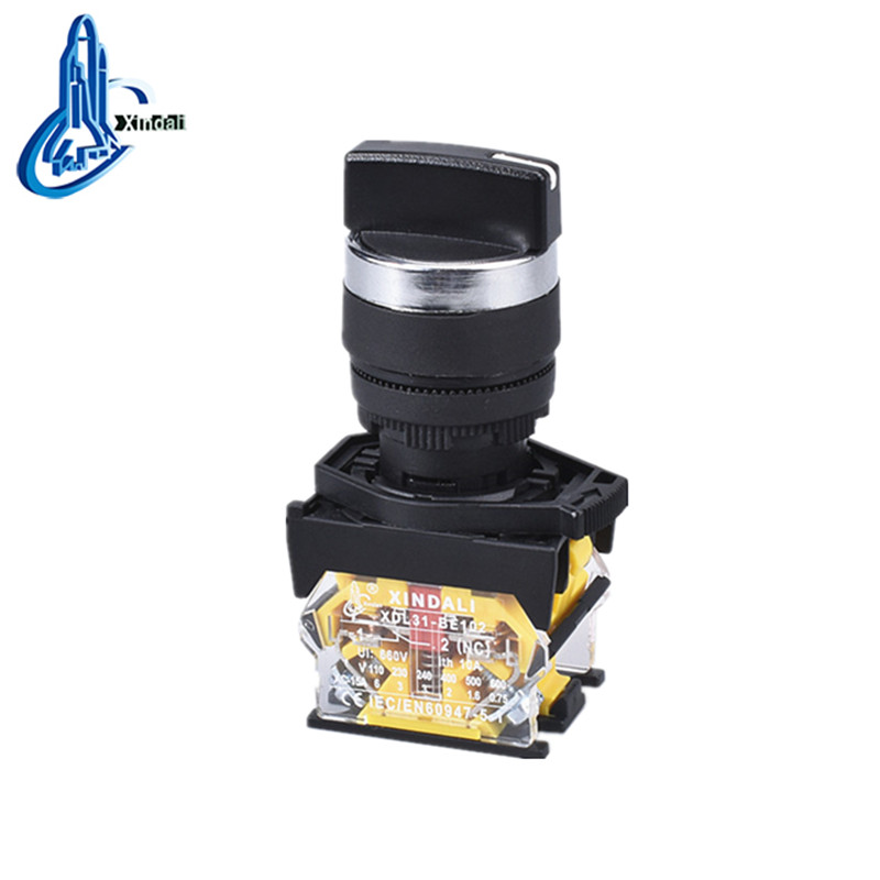 Spring Return 2-Position Selector Switch with Push Button