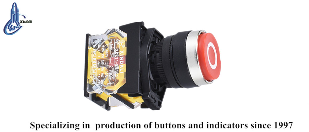 Waterproof IP65 convex push button switch with symbol logo