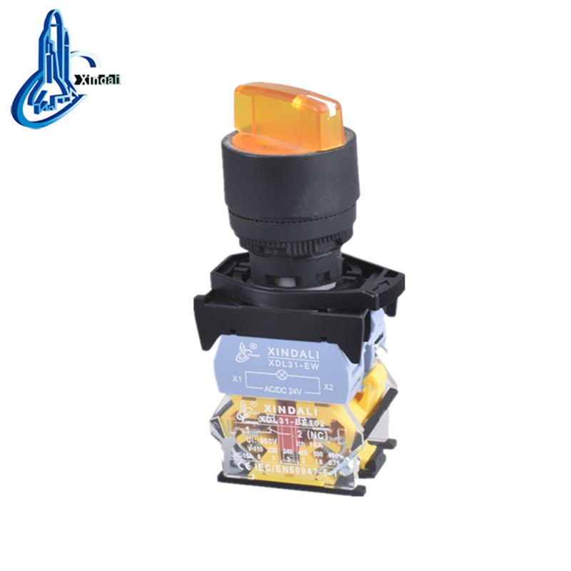 3-Position Push Button Switch with LED Indicator
