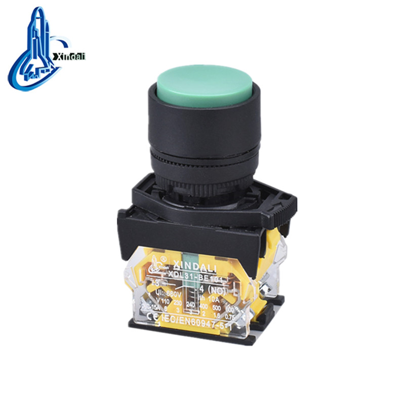 Green Convex Head Waterproof Push Button Switch