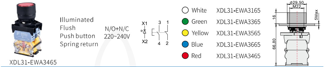 Series color variants and physical dimensions