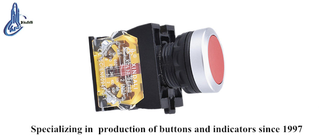 Close up of the elevator push button switch
