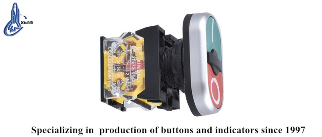 Industrial push button switch profile view