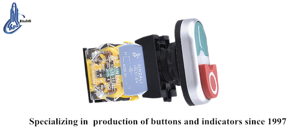 Industrial push button contact block assembly