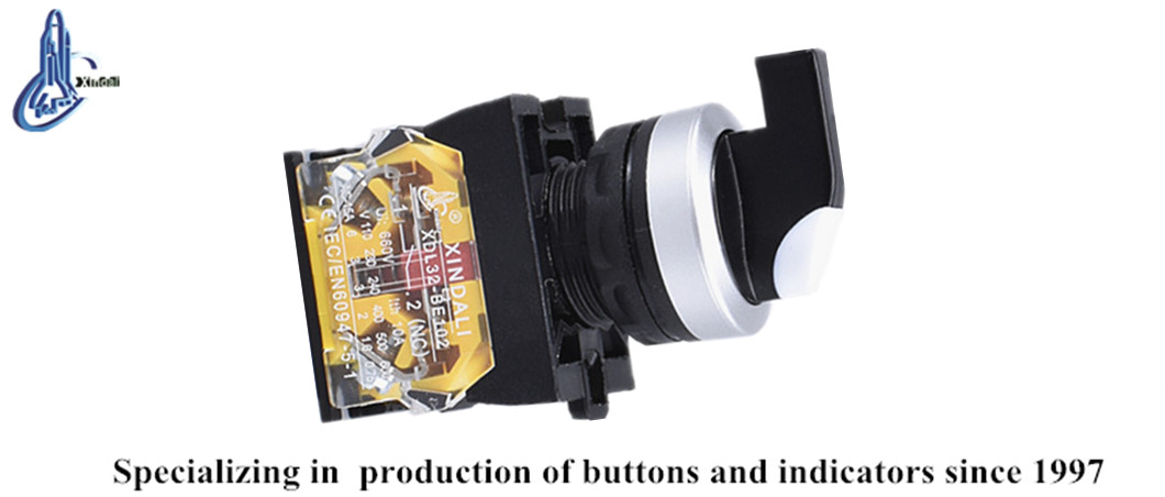 Long handle elevator selector switch close up