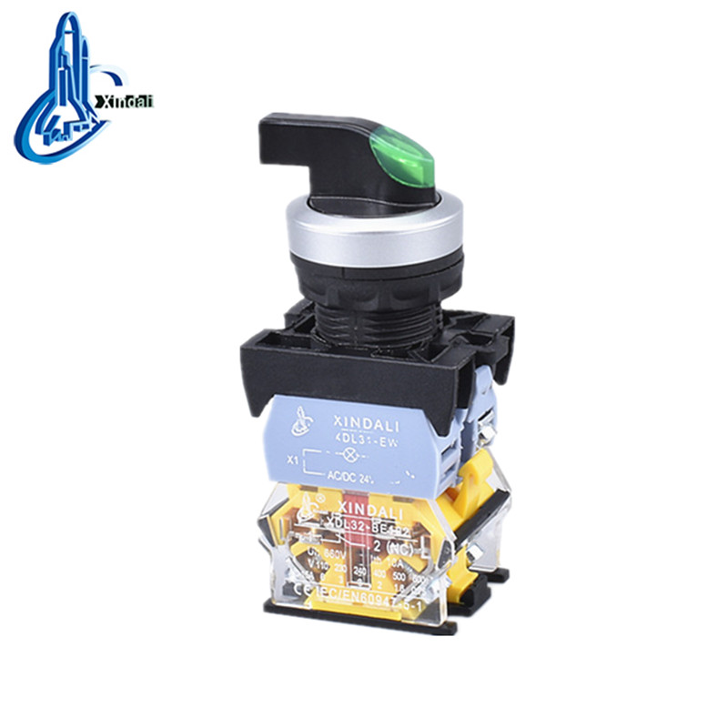 22mm 3-Position Selector Switch with Indicator Light