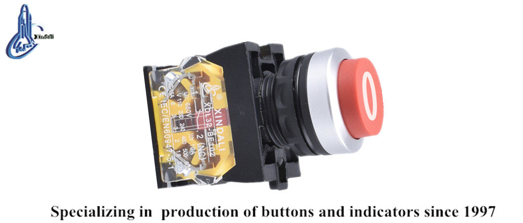Red elevator pushbutton switch detail