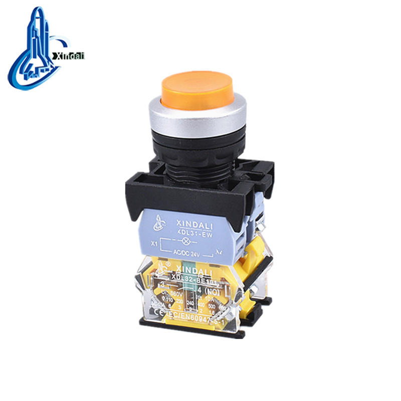 Convex Head Green Indicator Push Button Switch