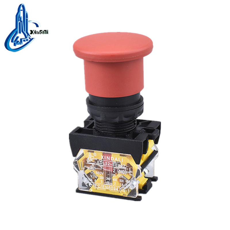 Mushroom Head Spring Return Push Button Switch