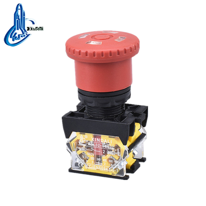 IP68 Waterproof Emergency Stop Pushbutton Switch with Window