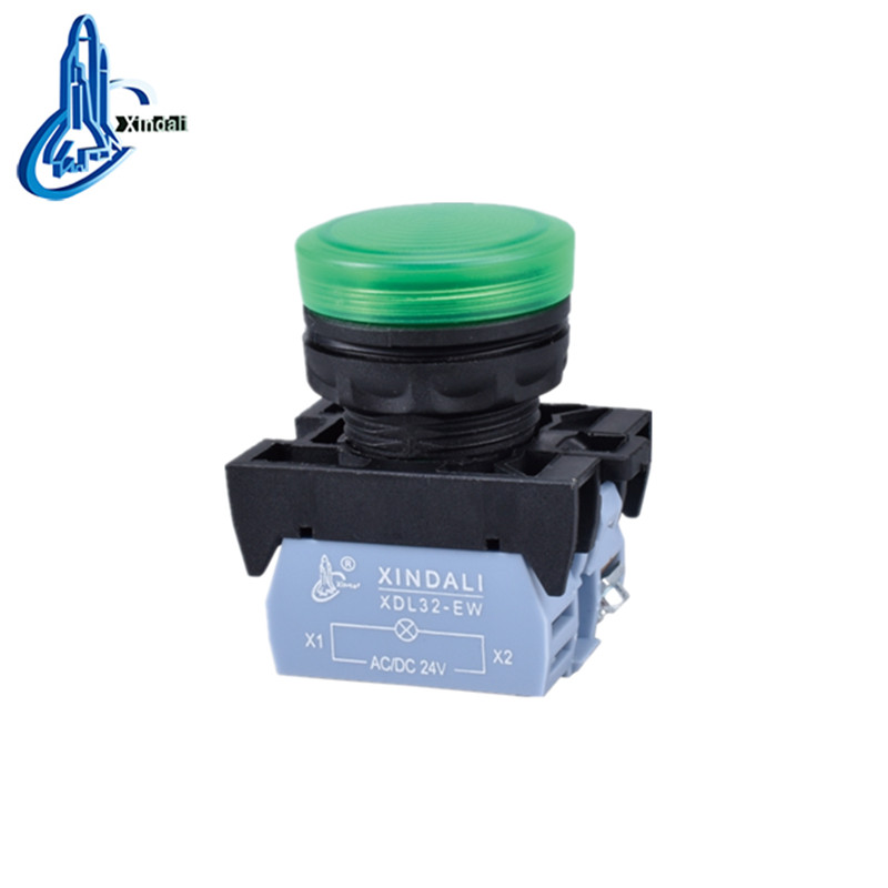 Green LED Indicator Pushbutton Switch