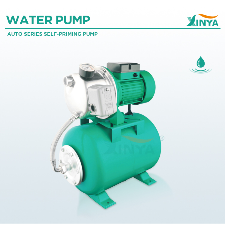 Self-priming water pump unit