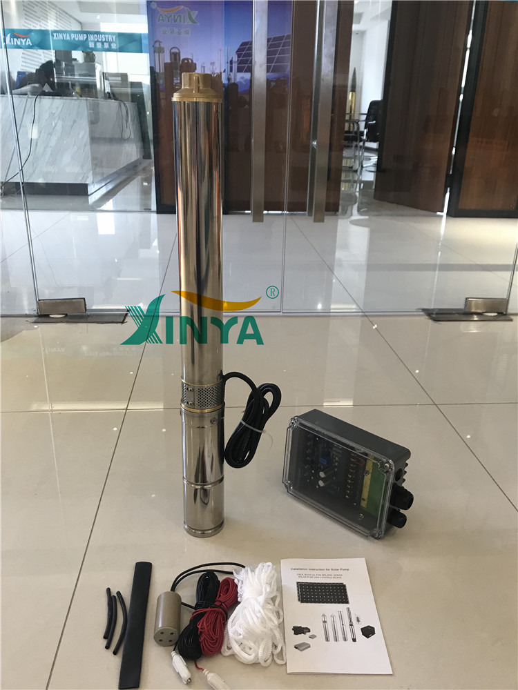 Solar pump controller box and pump assembly