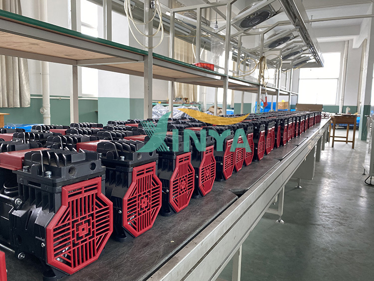 Close up of the air compressor cooling system
