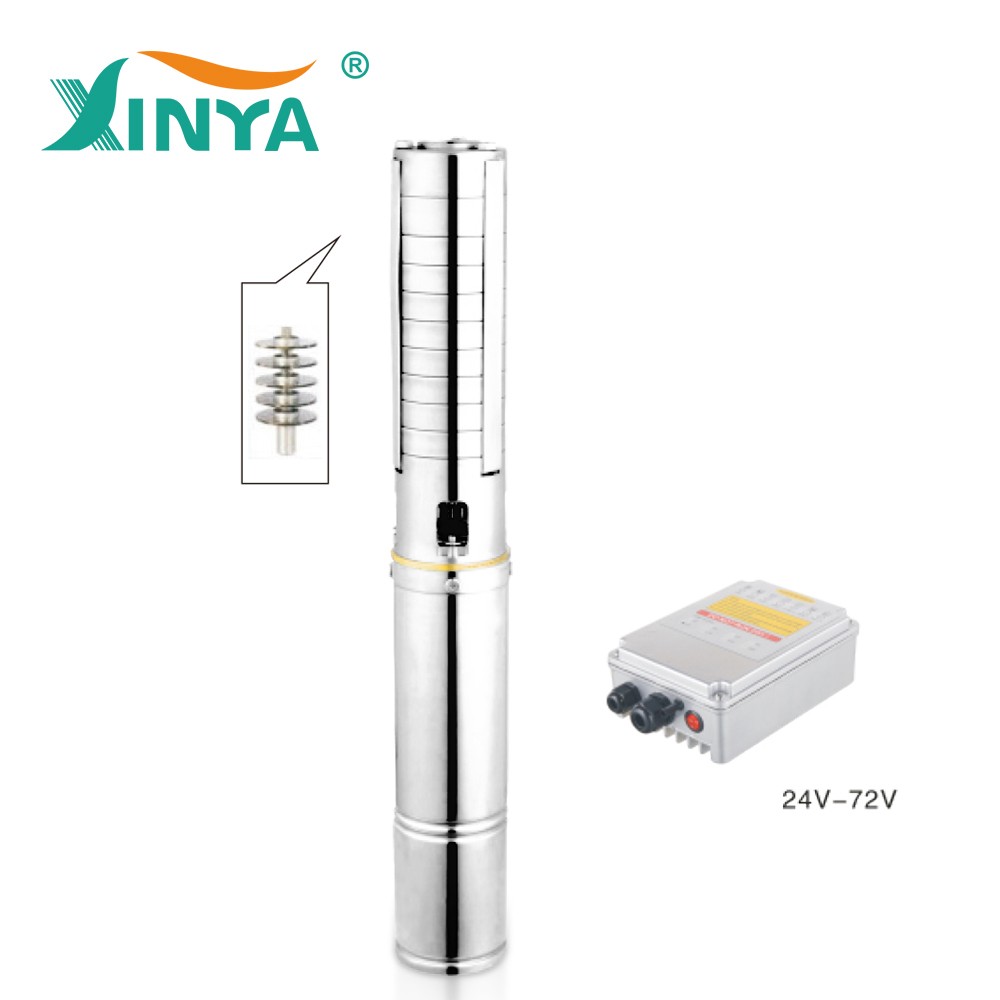 XINYA DC 4" 4KW 25m3/h max flow SS impeller solar pump (4SPSC25/91-D380/4000) - Image 2