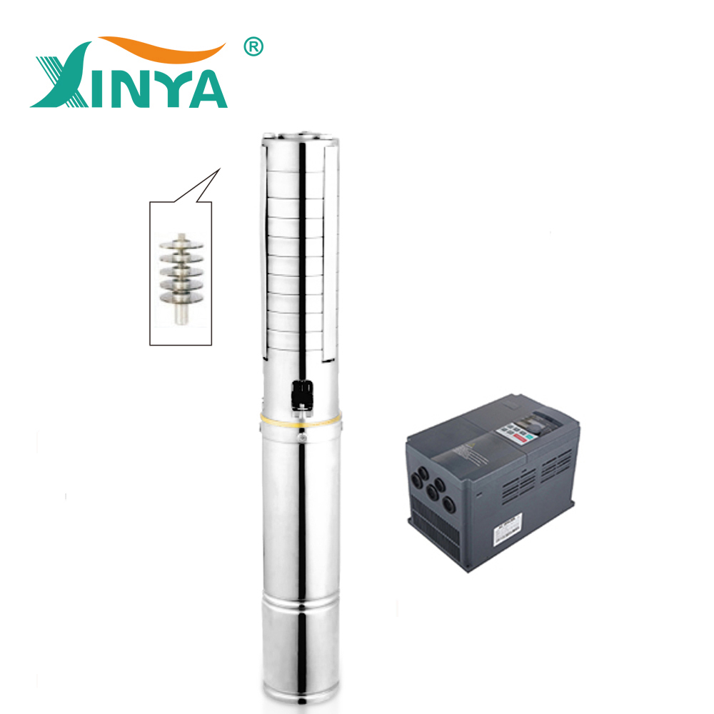 Submersible solar pump with control unit