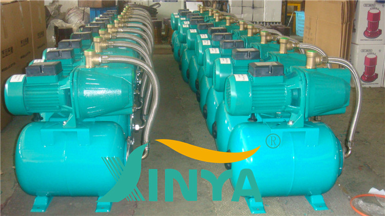 Booster pump unit showing compact design