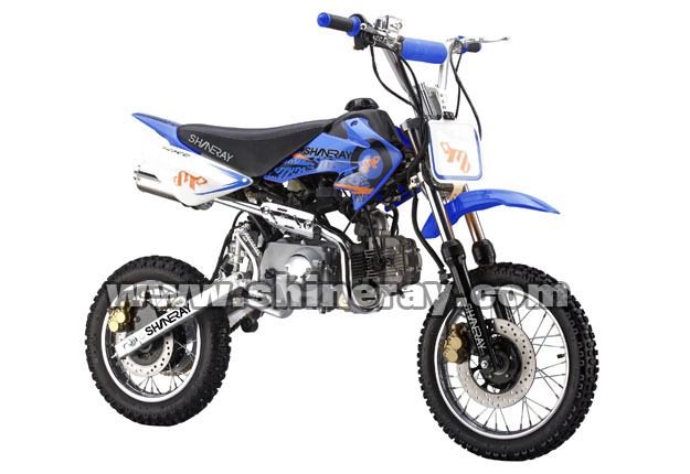 Blue and White Off-Road Motorcycle for Recreation