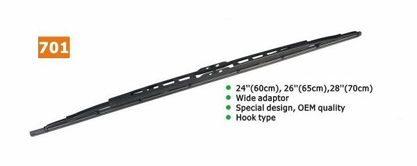 Windshield Wiper Blade with Hook Connector