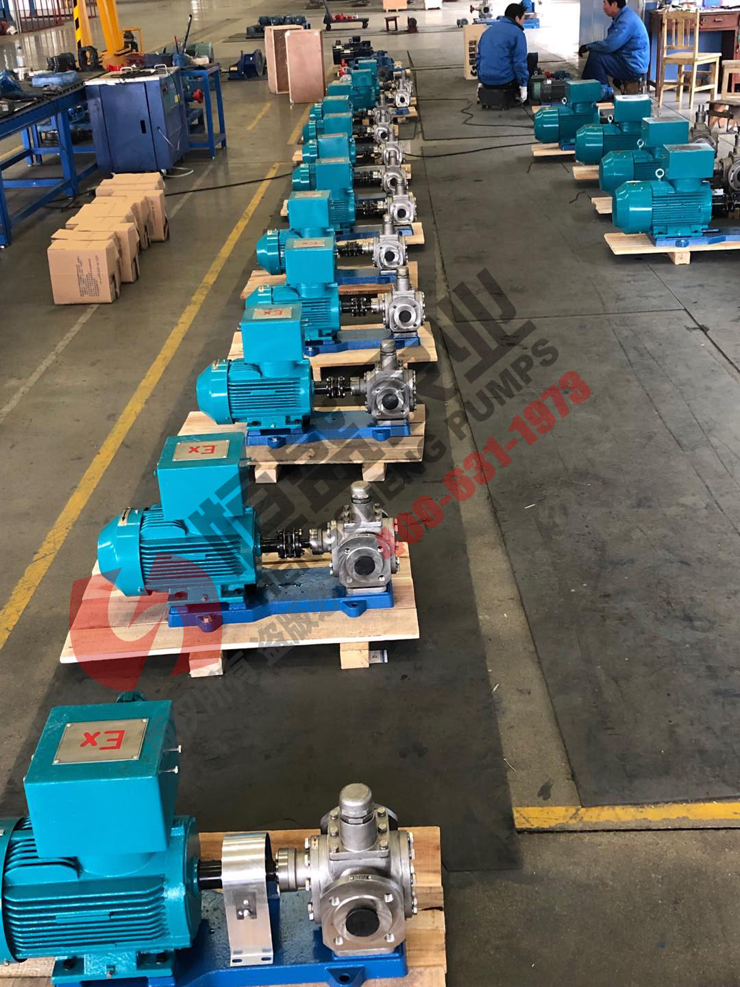 Full view of the YCB industrial gear pump