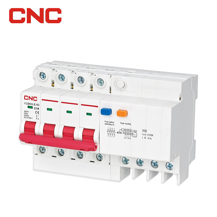 YCB6HLE-63 Residual Current Circuit Breaker with Over Current Protection - Image 3