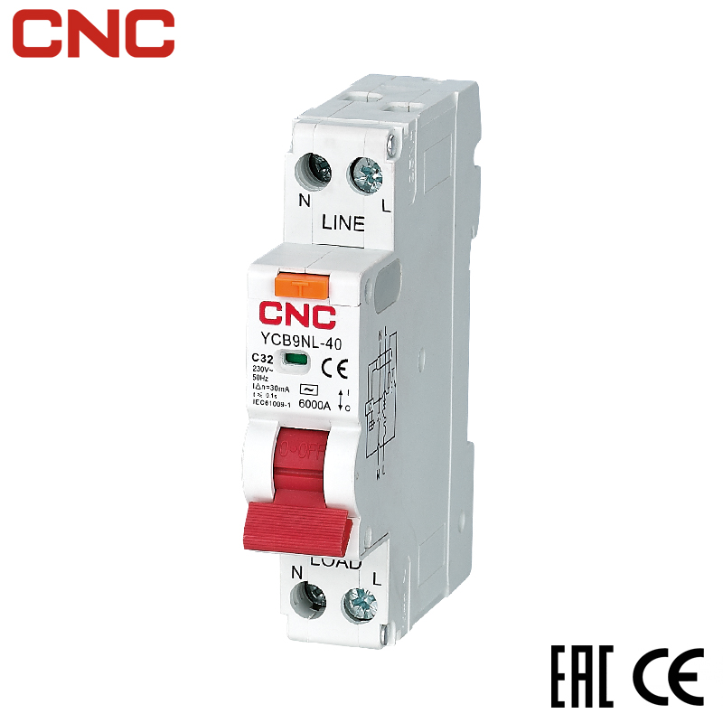 1P+N RCBO 32A Residual Current Circuit Breaker with Overcurrent Protection