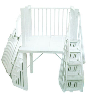 Above Ground Swimming Pool Deck with Stairs and Ladder