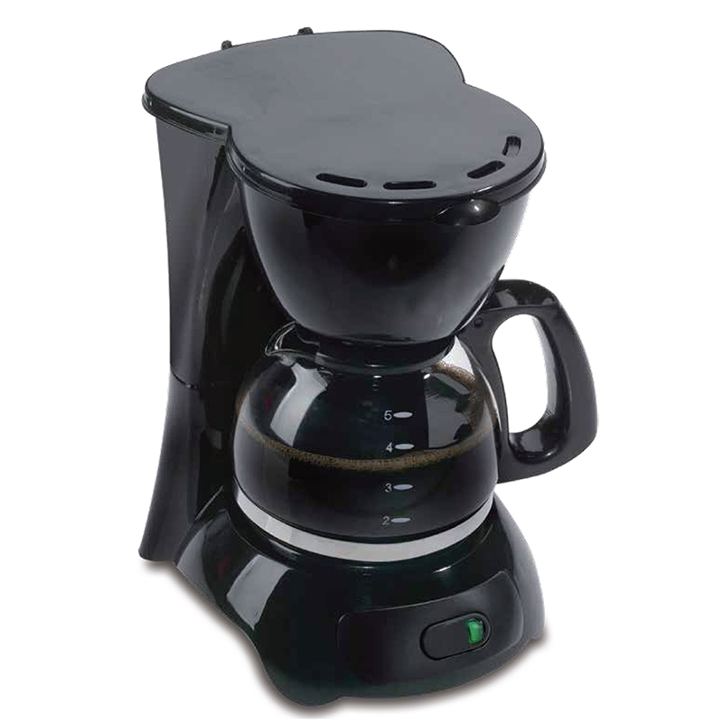 5-Cup Electric Drip Coffee Maker with Glass Carafe