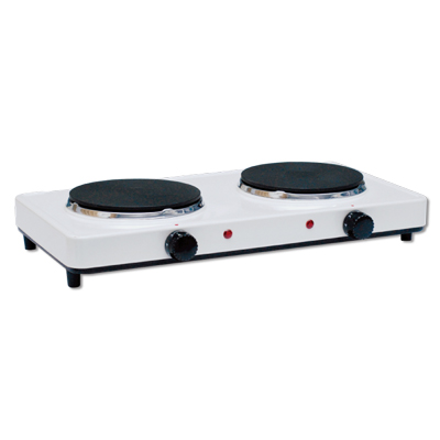 Double Burner Electric Cooktop with Adjustable Temperature