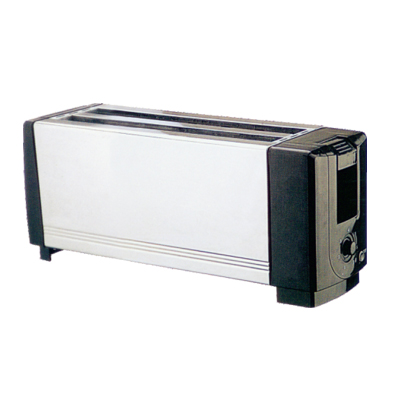 Long Slot Toaster with Brushed Metal Finish
