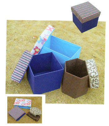 Fabric Decorative Storage Box Set