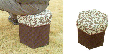 Upholstered Storage Ottoman Footstool
