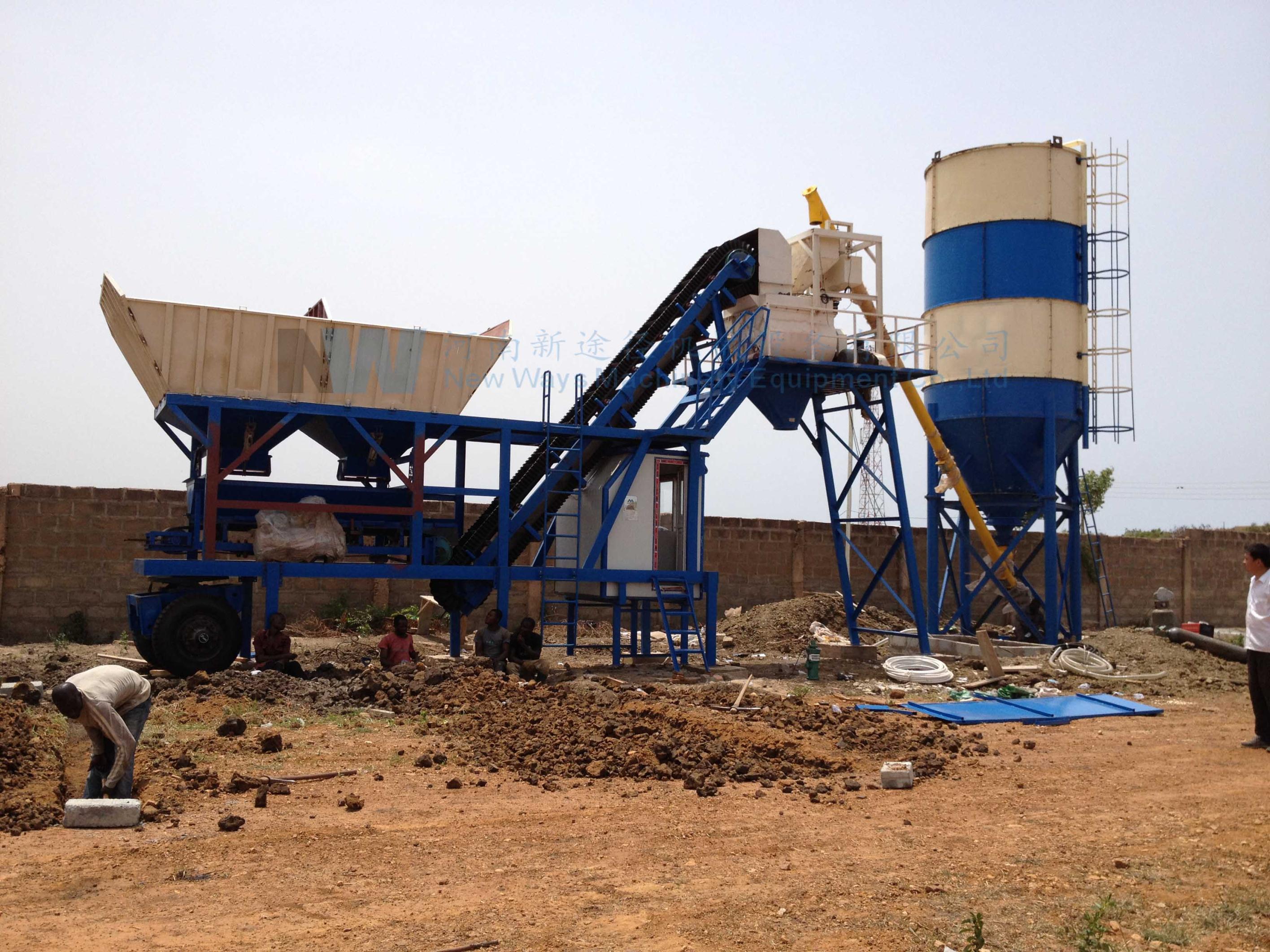 Mobile Concrete Batching Plant, 35 m3/h