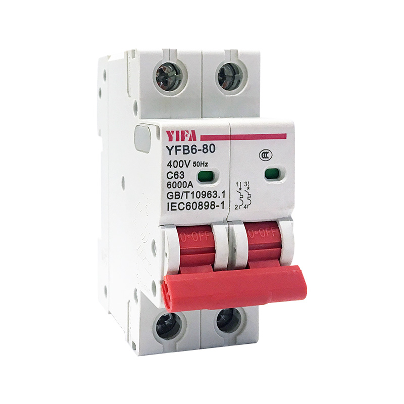 Double pole miniature circuit breaker