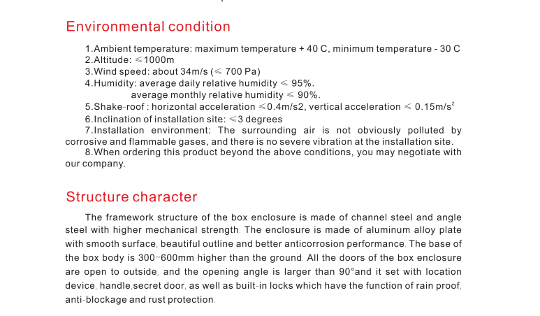 Substation housing design details