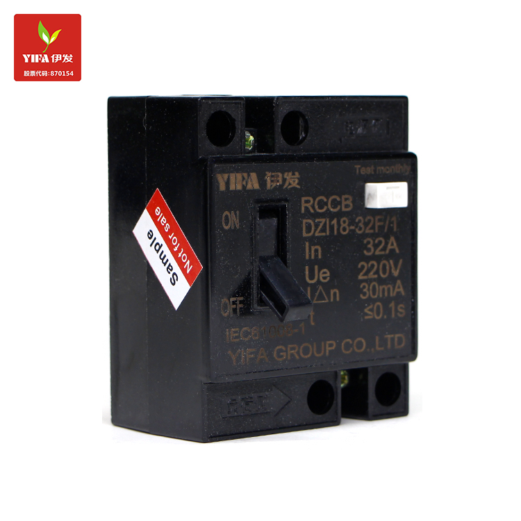 Side profile and terminal view of the circuit breaker