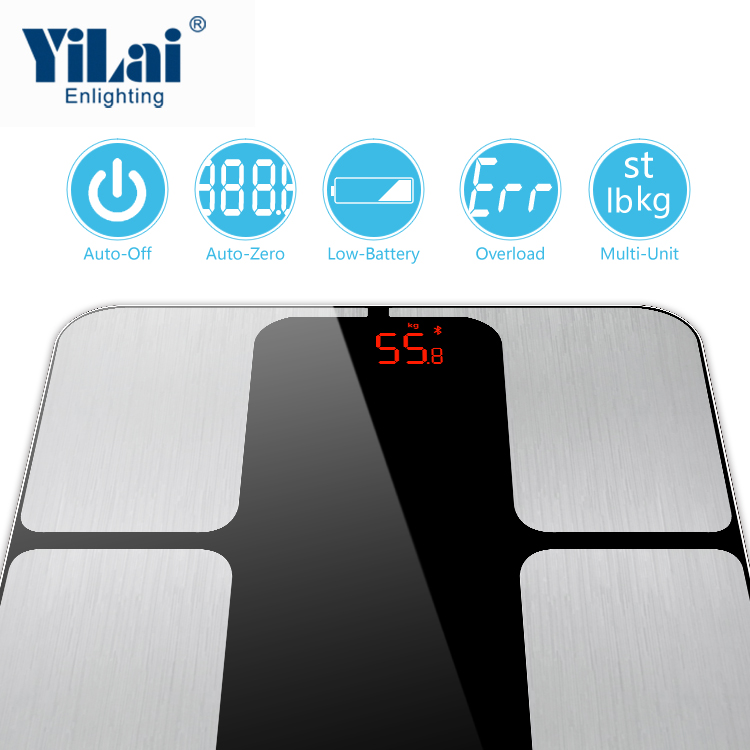 Yilai Body fat scale with stainless steel design APP connection bluetooth weight scale - Image 2