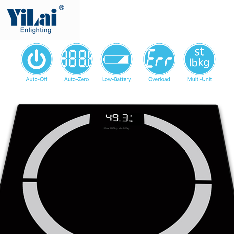 Yilai Bodyfat bluetooth bmi adult weighing scale body weight bathroom samrt scale with app - Image 3
