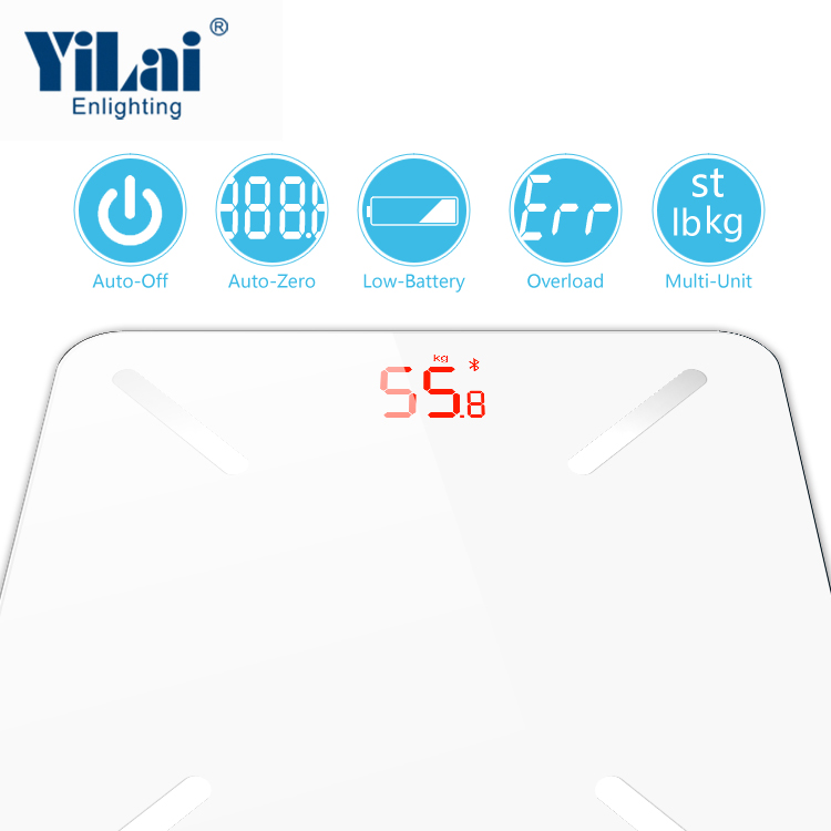 Yilai CE/RoHS approvel electronic bluetooth scale RED LED display 180kg Tuya smart scale - Image 2